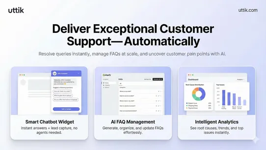 Uttik – AI FAQ Widget &amp; Schema screenshot