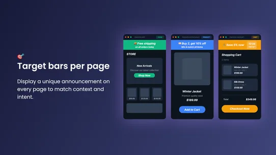 Matat Announcement bar screenshot