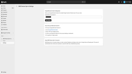 GMC Review Opt‑In Connector screenshot