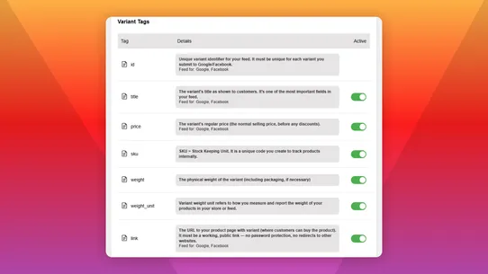 CT Product Feed screenshot