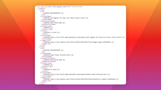 CT Product Feed screenshot