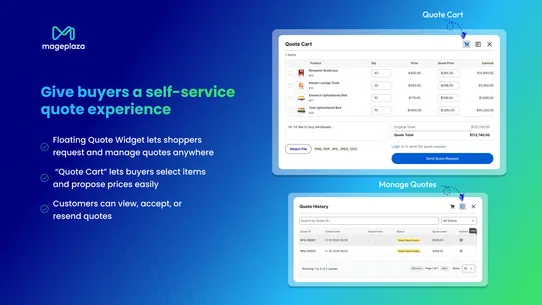 MP Request a Quote (RFQ) screenshot