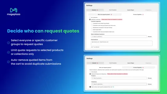 MP Request a Quote (RFQ) screenshot