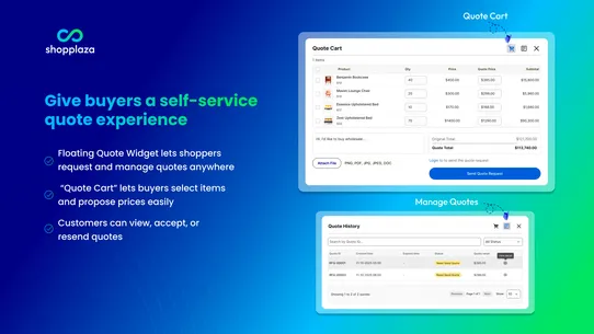 SP Request a Quote (RFQ) screenshot