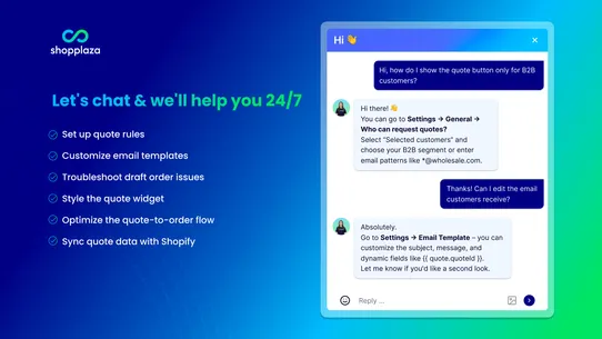 SP Request a Quote (RFQ) screenshot