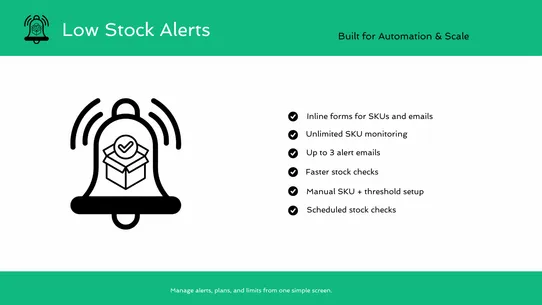 Low Stock Alerts Guard screenshot