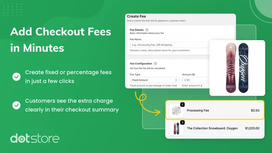 Dotstore Extra Fees Manager screenshot