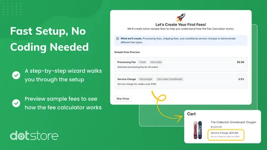 Dotstore Extra Fees Manager screenshot