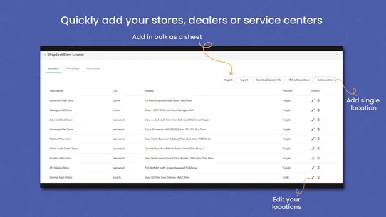 ShopSpot Store Locator screenshot