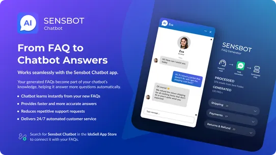 Sensbot AI FAQ Generator screenshot