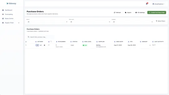 Tideway AI screenshot