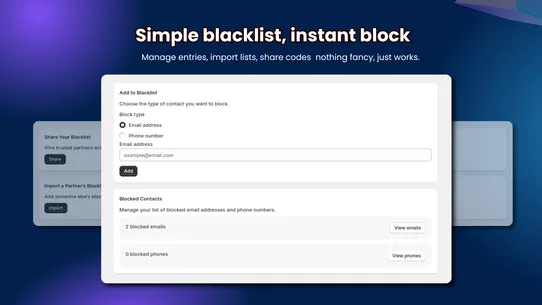 Chargeback Blacklist screenshot