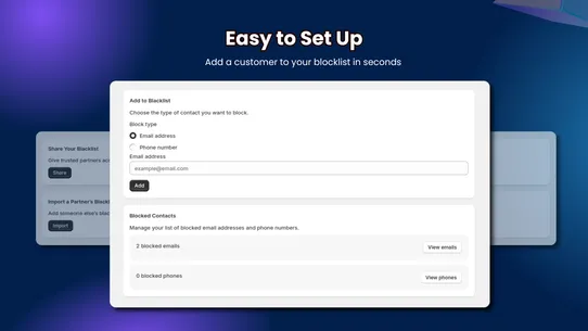 Chargeback Blacklist screenshot