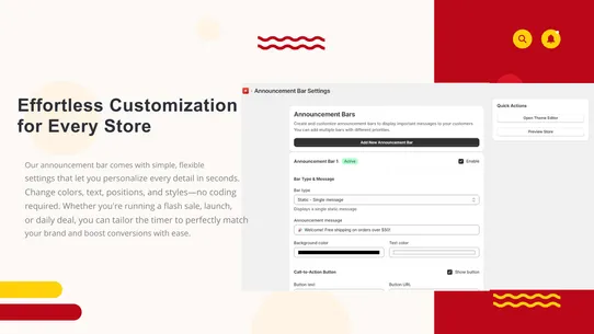 Priority Announcement Bar screenshot