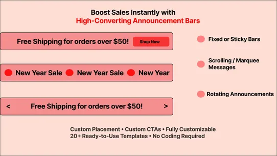 Priority Announcement Bar screenshot