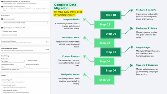 Webwidely Woo Migrator screenshot