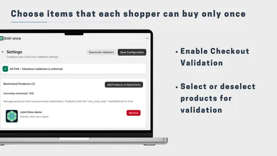 Limit Once screenshot