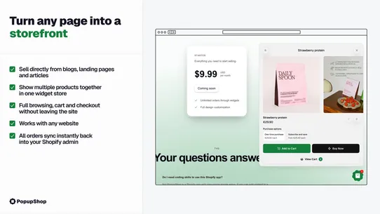 PopupShop screenshot