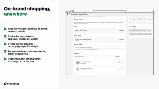 PopupShop screenshot