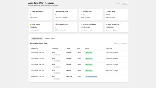 Kudosity SMS Messaging screenshot