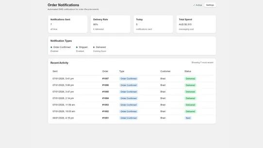 Kudosity SMS Messaging screenshot