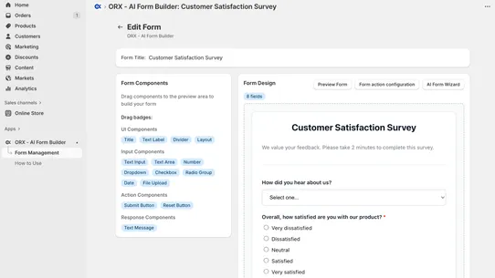 ORX ‑ AI Form Builder screenshot