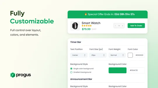 Progus Sticky Add to Cart Bar screenshot