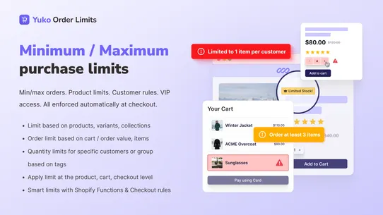 Yuko Minimum Order Quantity screenshot