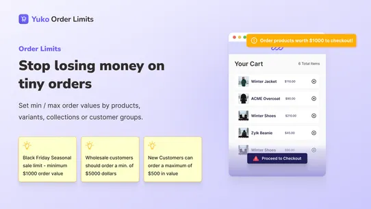 Yuko Minimum Order Quantity screenshot