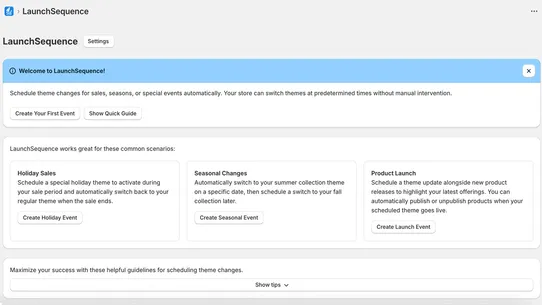 LaunchSequence screenshot