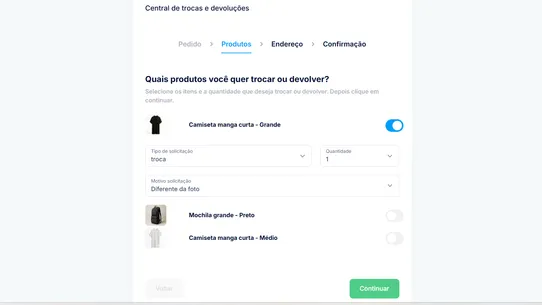 eTroquei ‑ Trocas e Devoluções screenshot