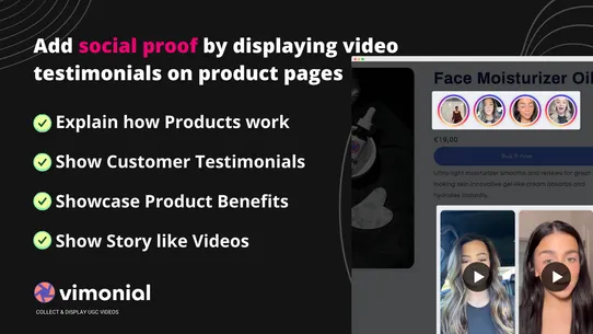 Vimonial Shoppable Video &amp; UGC screenshot