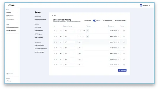CONA | Reconcile your revenues screenshot