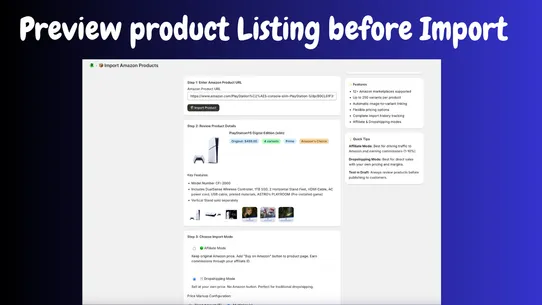 DropAffilate : Amazon Importer screenshot