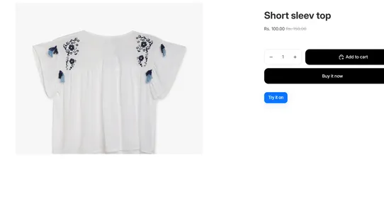 Virtual tryon screenshot