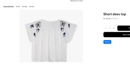 Virtual tryon screenshot