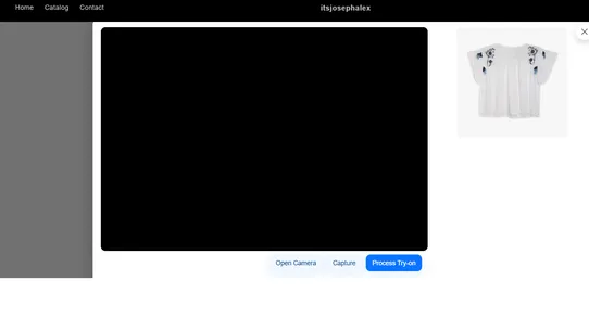 Virtual tryon screenshot