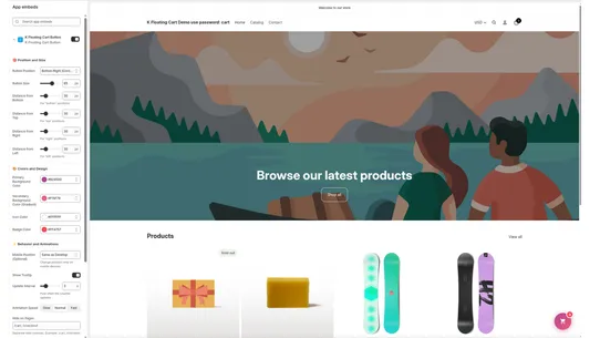 K Floating Cart Button screenshot