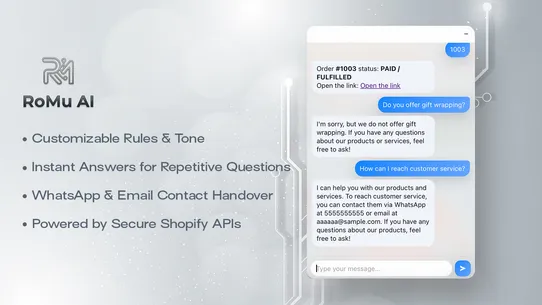 RoMuAI – AI Customer Service screenshot