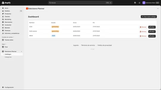 Datcisions Planner screenshot