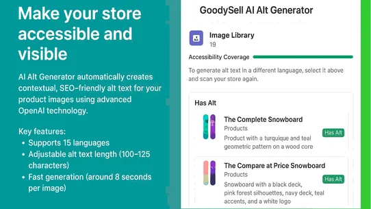 GoodySell: AI Alt Generator screenshot