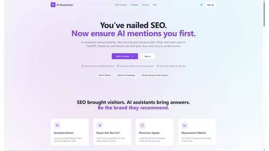 AI Shoptimizer screenshot