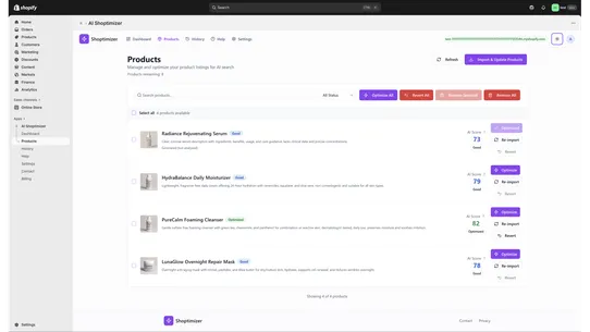 AI Shoptimizer screenshot
