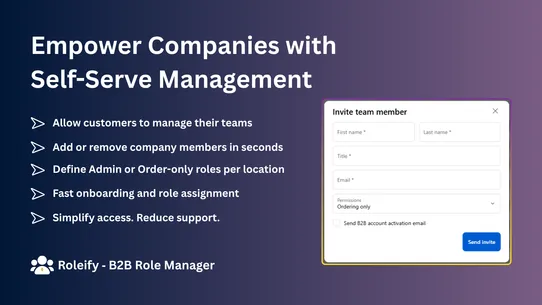 Roleify ‑ B2B Role Manager screenshot
