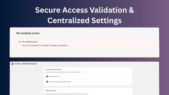 Roleify ‑ B2B Role Manager screenshot