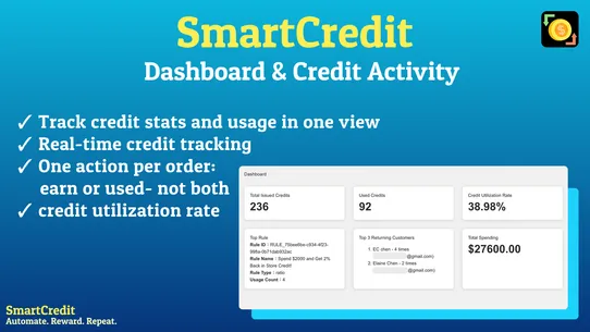 SmartCredit : store credit screenshot