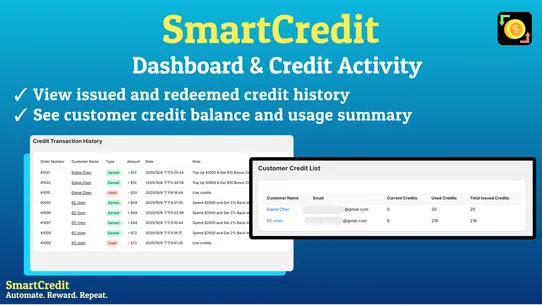 SmartCredit : store credit screenshot