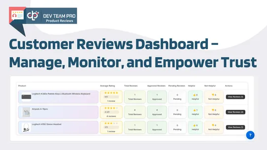 DevTeamPro: Product Reviews screenshot