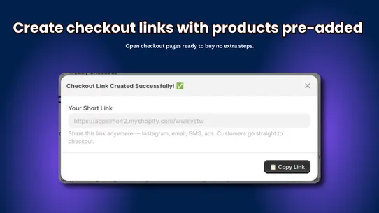 Prefilled Checkout Links screenshot