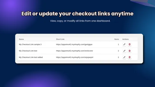 Prefilled Checkout Links screenshot